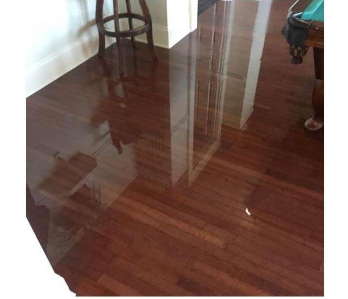 water on hard wood floors